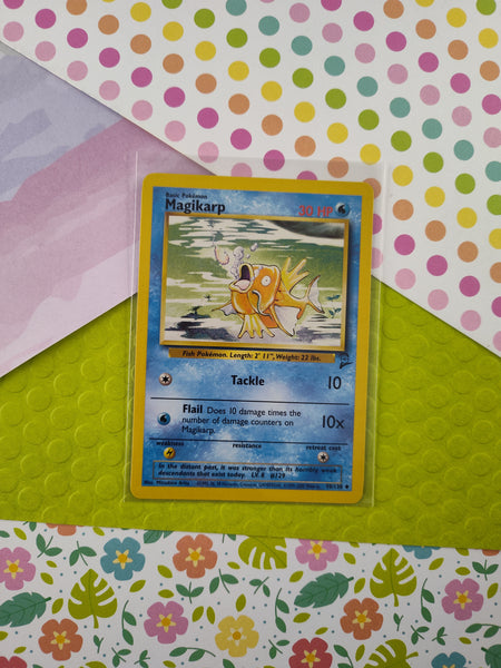 Vintage Uncommon - Magikarp Base Set 2 Non-Holo Pokemon Card 50/130 - VG