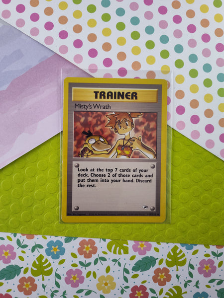 Vintage Uncommon - Misty's Wrath Gym Heroes Non-Holo Pokemon Card 114/132 - VG