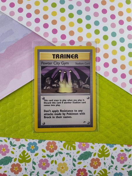 Vintage Uncommon - 1st Edition Pewter City Gym Heroes Non-Holo Pokemon Card 115/132 - LP