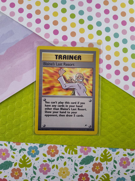 Vintage Uncommon - Blaine's Last Resort Gym Heroes Non-Holo Pokemon Card 105/132 - LP (B)