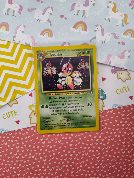 Vintage Uncommon - Ledian Neo Genesis Non-Holo Pokemon Card 39/111 - VG