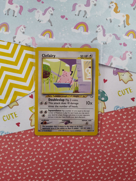 Vintage Uncommon - Clefairy Neo Genesis Non-Holo Pokemon Card 30/111 - VG