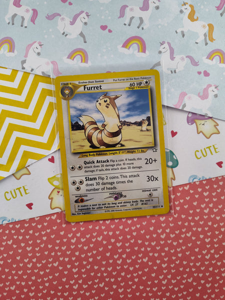 Vintage Uncommon - Furret Neo Genesis Non-Holo Pokemon Card 35/111 - LP