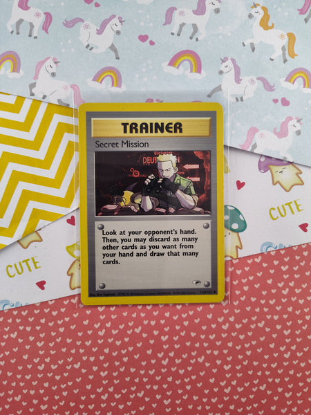 Vintage Uncommon - Secret Mission Gym Heroes Non-Holo Pokemon Card 118/132 - LP
