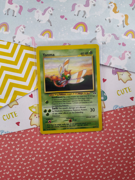 Vintage Rare - Yanma Neo Discovery Non-Holo Pokemon Card 36/75 - VG