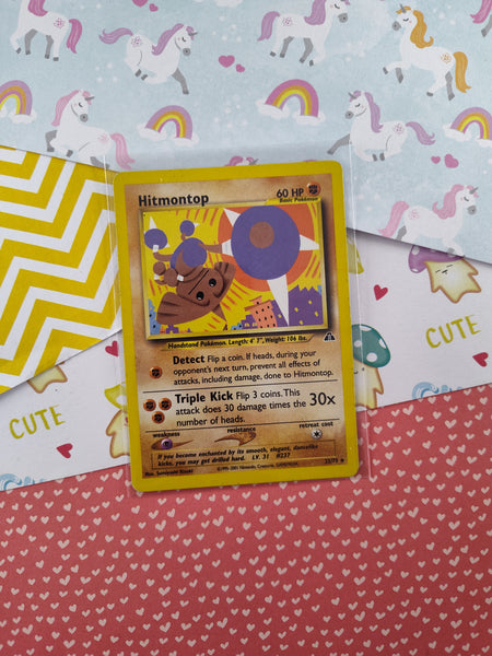 Vintage Rare - Hitmontop Neo Discovery Non-Holo Pokemon Card 22/75 - MP/Creased