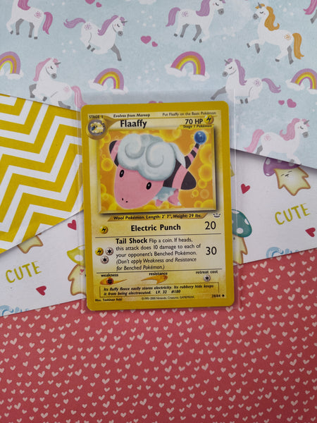 Vintage Uncommon - Flaaffy Neo Revelation Non-Holo Pokemon Card 28/64 - VG