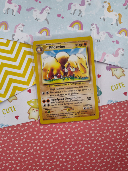 Vintage Uncommon - Piloswine Neo Revelation Non-Holo Pokemon Card 36/64 - LP