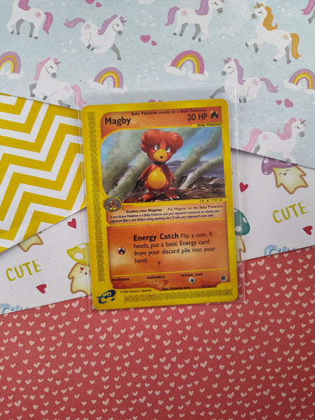 Vintage Rare - Magby Expedition Non-Holo Pokemon Card 52/165 - LP