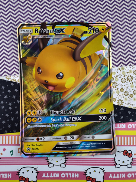 Pokemon TCG - Raichu GX Sun & Moon Promo Jumbo Full Art Holographic Ca Pfaltzcraftsmore Pokemon TCG - Raichu GX Sun & Moon Promo Jumbo Full Art Holographic Ca Pfaltzcraftsmore