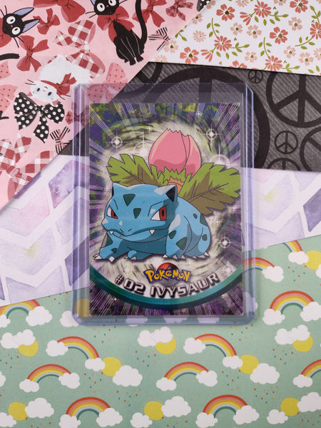 Vintage 1998 Topps Black Label TV Animation Edition #02 Ivysaur Non-Holo Pokemon Card - NM