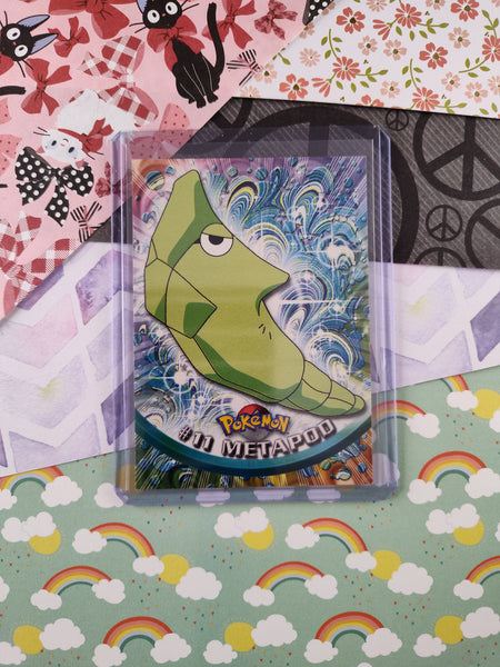 Vintage 1998 Topps 1st Edition Blue Label TV Animation Edition #11 Metapod Non-Holo Pokemon Card - NM