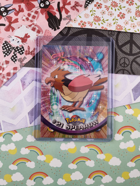Vintage 1998 Topps Black Label TV Animation Edition #21 Spearow Non-Holo Pokemon Card - NM