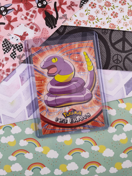 Vintage 1998 Topps Black Label TV Animation Edition #23 Ekans Non-Holo Pokemon Card - NM