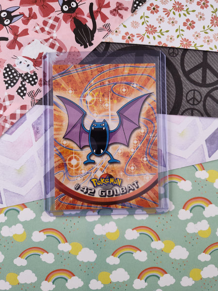 Vintage 1998 Topps 1st Edition Blue Label TV Animation Edition #42 Golbat Non-Holo Pokemon Card - NM