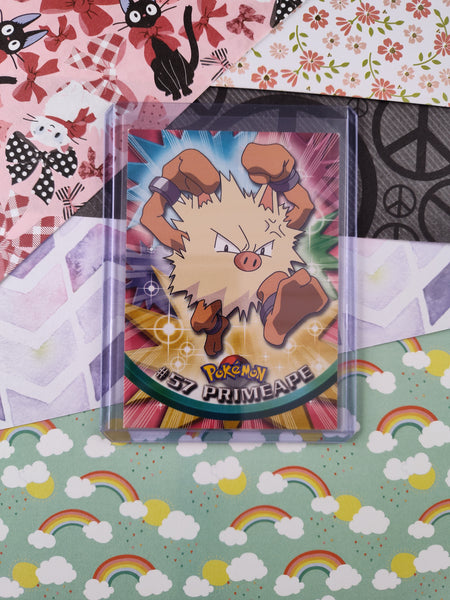 Vintage 1998 Topps Black Label TV Animation Edition #57 Primeape Non-Holo Pokemon Card - NM
