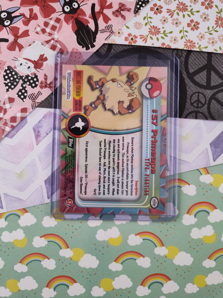 pokemon black label cards Vintage 1998 Topps Black Label TV Animation Edition #57 Primeape Non-H – Pfaltzcraftsmore