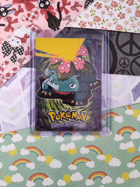 Vintage 1998 Topps 1st Edition Blue Label Pokemon the 1st Movie #E3 of 12 "Venusaur" Non-Holo Pokemon Card - NM