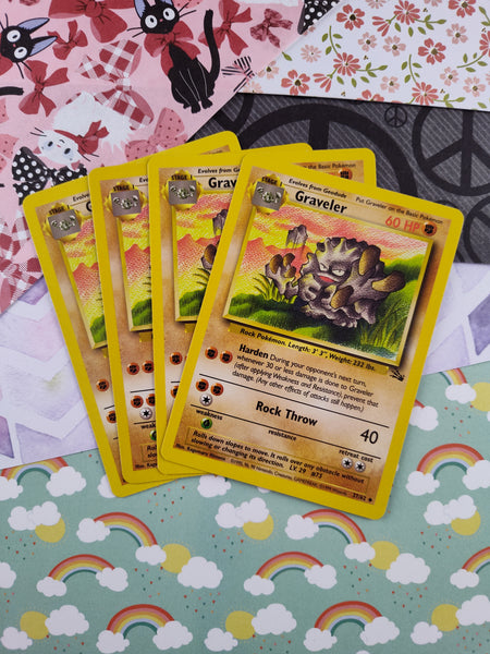 Vintage Uncommon - Set/4 Graveler Fossil Non-Holo Pokemon Cards 37/62 Pfaltzcraftsmore Vintage Uncommon - Set/4 Graveler Fossil Non-Holo Pokemon Cards 37/62 Pfaltzcraftsmore