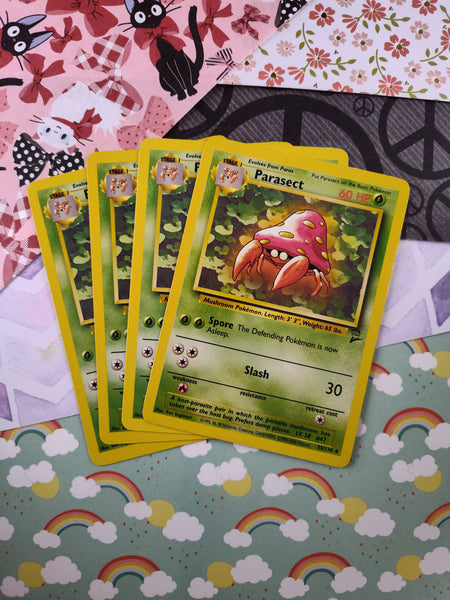 Vintage Uncommon - Set/4 Parasect Base Set 2 Non-Holo Pokemon Cards 55/130 - LP