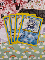 Vintage Uncommon - Set/4 Poliwhirl Base Set 2 Non-Holo Pokemon Cards 57/130 - LP