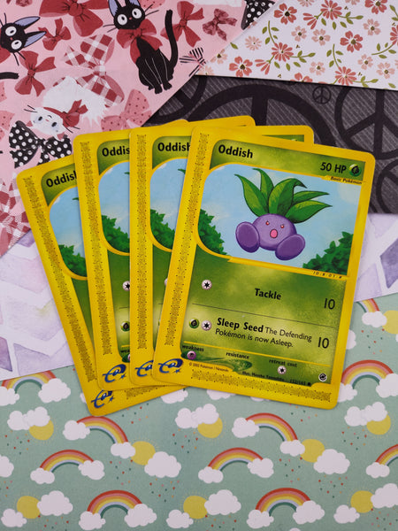 Vintage Common - Set/4 Oddish Expedition Non-Holo Pokemon Cards 122/165 - LP