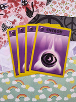 Vintage Energy - Set/4 Psychic Base Set Non-Holo Pokemon Cards 101/102 - LP