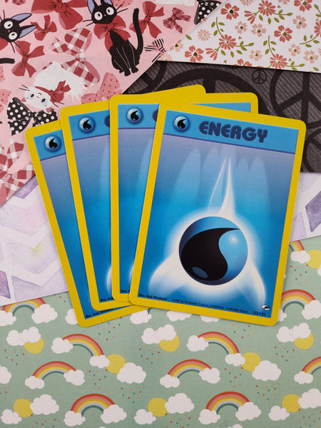 Vintage Energy - Set/4 Water Gym Heroes Non-Holo Pokemon Cards 132/132 - LP