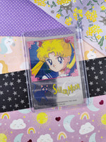 Vintage 1990's Japanese Sailor Moon Sailor Scouts Serena Luna SHINY Trading Sticker - NM