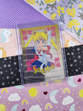 Vintage 1990's Japanese Sailor Moon Sailor Scouts Serena SHINY Trading Sticker - NM