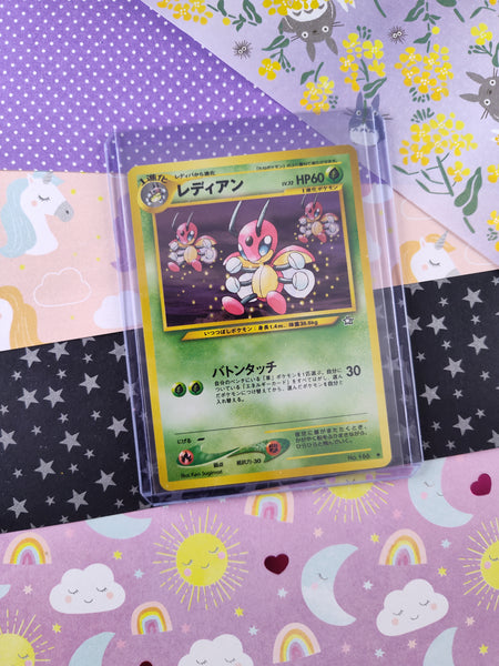 Vintage Uncommon (Japanese) - Ledian Neo Genesis Non-Holo Pokemon Card #166 - NM