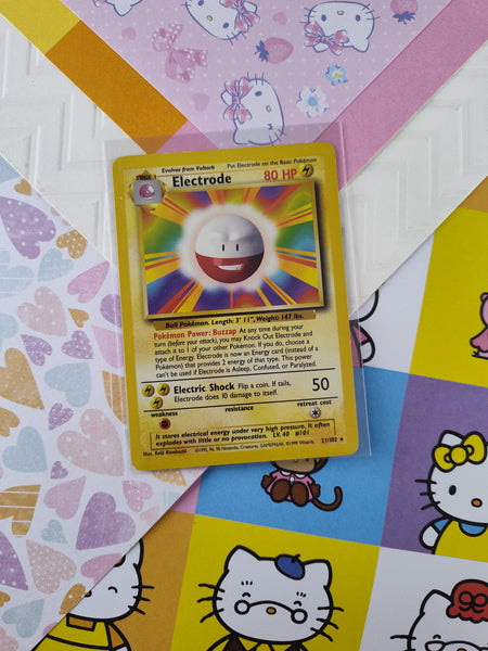 Vintage Rare - Electrode Base Set Non-Holo Pokemon Card 21/102 - LP