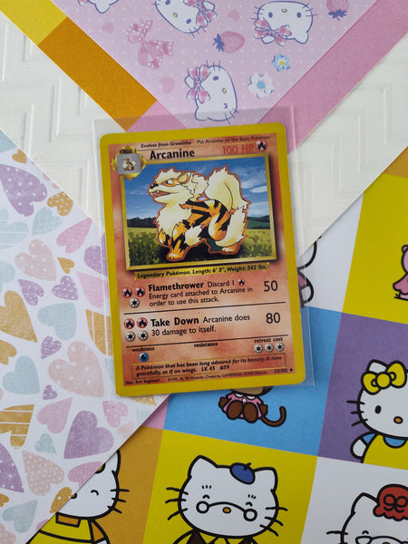 Vintage Uncommon - Arcanine Base Set Non-Holo Pokemon Card 23/102 - LP
