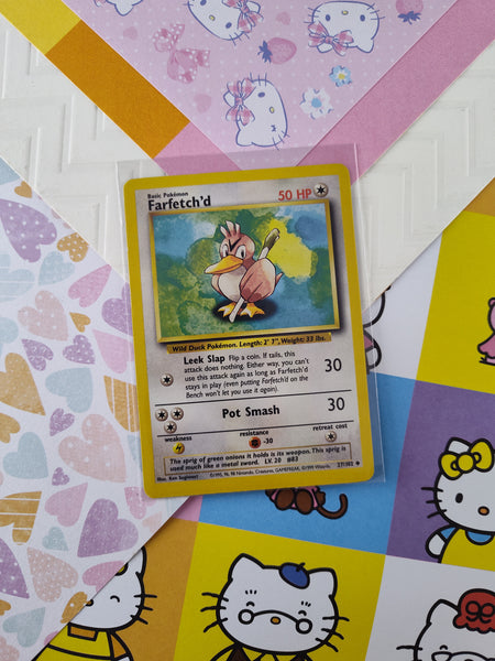 Vintage Uncommon - Farfetch'd Base Set Non-Holo Pokemon Card 27/102 - VG (B)
