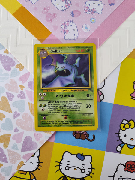 Vintage Uncommon - Golbat Fossil Non-Holo Pokemon Card 34/62 - VG (B)