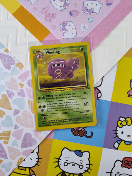 Vintage Uncommon - Weezing Fossil Non-Holo Pokemon Card  45/62 - VG (B)