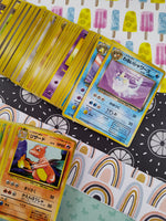 Vintage 1990's (Japanese) Bulk Pokemon Card Lot, 80 Common + 45 Uncommon WOTC Cards No Duplicates