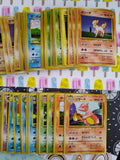 Vintage 1990's (Japanese) Bulk Pokemon Card Lot, 80 Common + 45 Uncommon WOTC Cards No Duplicates