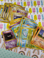 Vintage 1990's (Japanese) Bulk Pokemon Card Lot, 61 Common + 28 Uncommon WOTC Cards No Duplicates