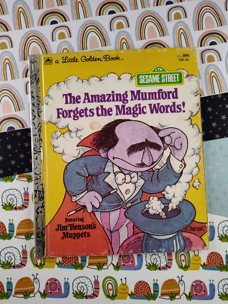 Vintage 1979 Little Golden Book "The Amazing Mumford Forgets the Magic Words!" Hardcover