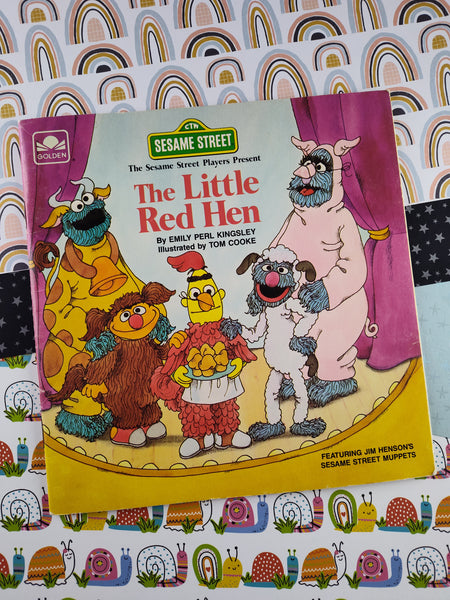 Vintage 1983 Sesame Street "The Little Red Hen" Golden Softcover