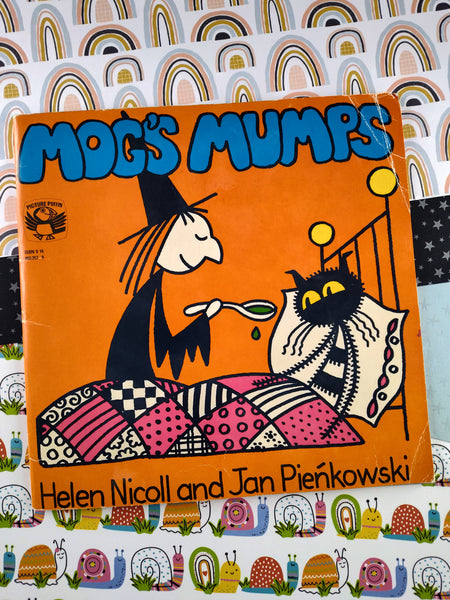 Vintage 1976 Picture Puffin Softcover, Mog's Mumps by Helen Nicoll & Jan Pienkowski