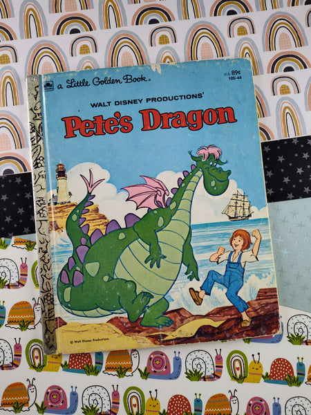 Vintage 1977 Little Golden Book "Walt Disney Productions, Pete's Dragon" Hardcover