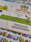 Vintage 1980 Tell-A-Tale Book, Sesame Street Big Bird Follows the Signs Hardcover