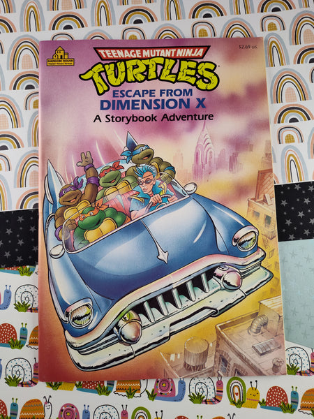 Vintage 1991 1st Printing Teenage Mutant Ninja Turtles TMNT Escape From Dimension X Storybook Adventure Softcover