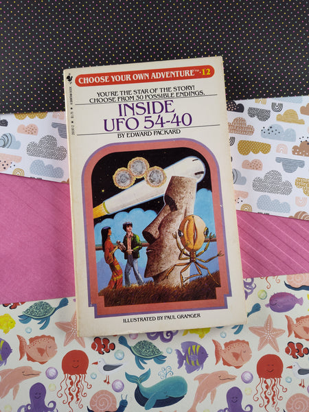 Vintage 1982 1st Printing Choose Your Own Adventure "Inside UFO 54-40" Softcover