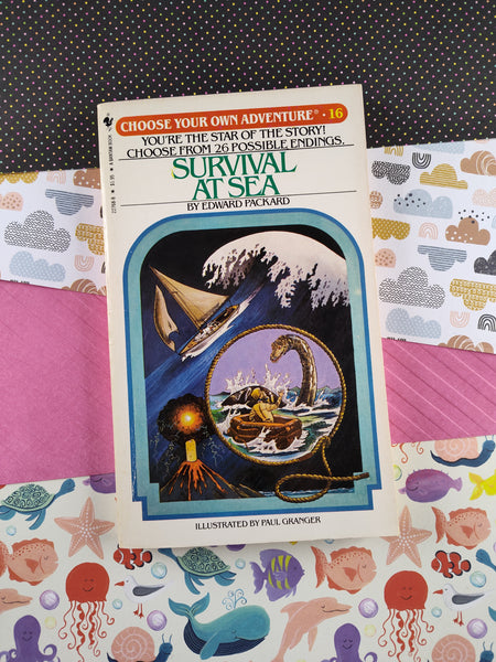 Vintage 1982 1st Printing Choose Your Own Adventure "Survival at Sea" Softcover