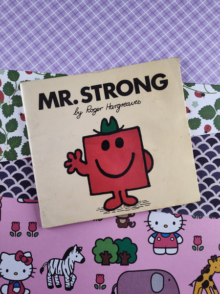 Vintage 1976 Original Mr. Men Books "Mr. Strong" by Roger Hargreaves, Softcover