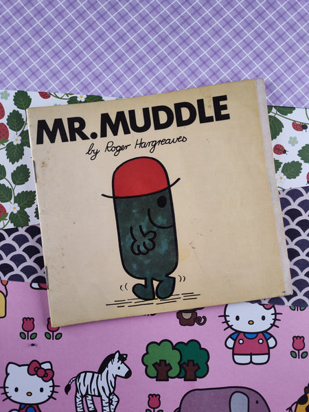 Vintage 1976 Original Mr. Men Books "Mr. Muddle" by Roger Hargreaves, Softcover