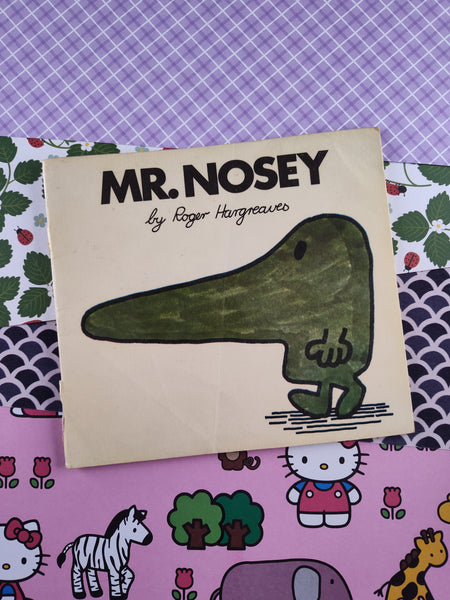 Vintage 1971 Original Mr. Men Books "Mr. Nosey" by Roger Hargreaves, Softcover